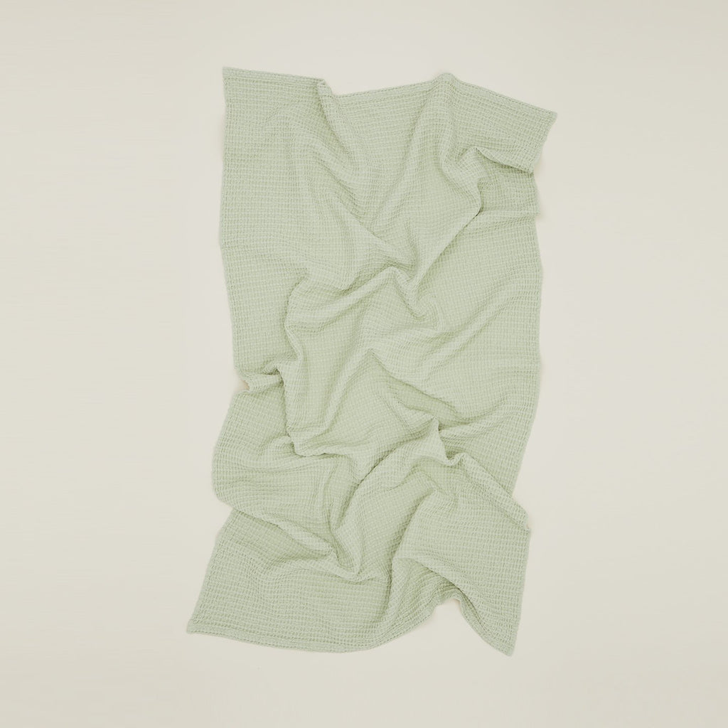 Hawkins New York Simple Waffle Towels - Bath Sheet, Sage