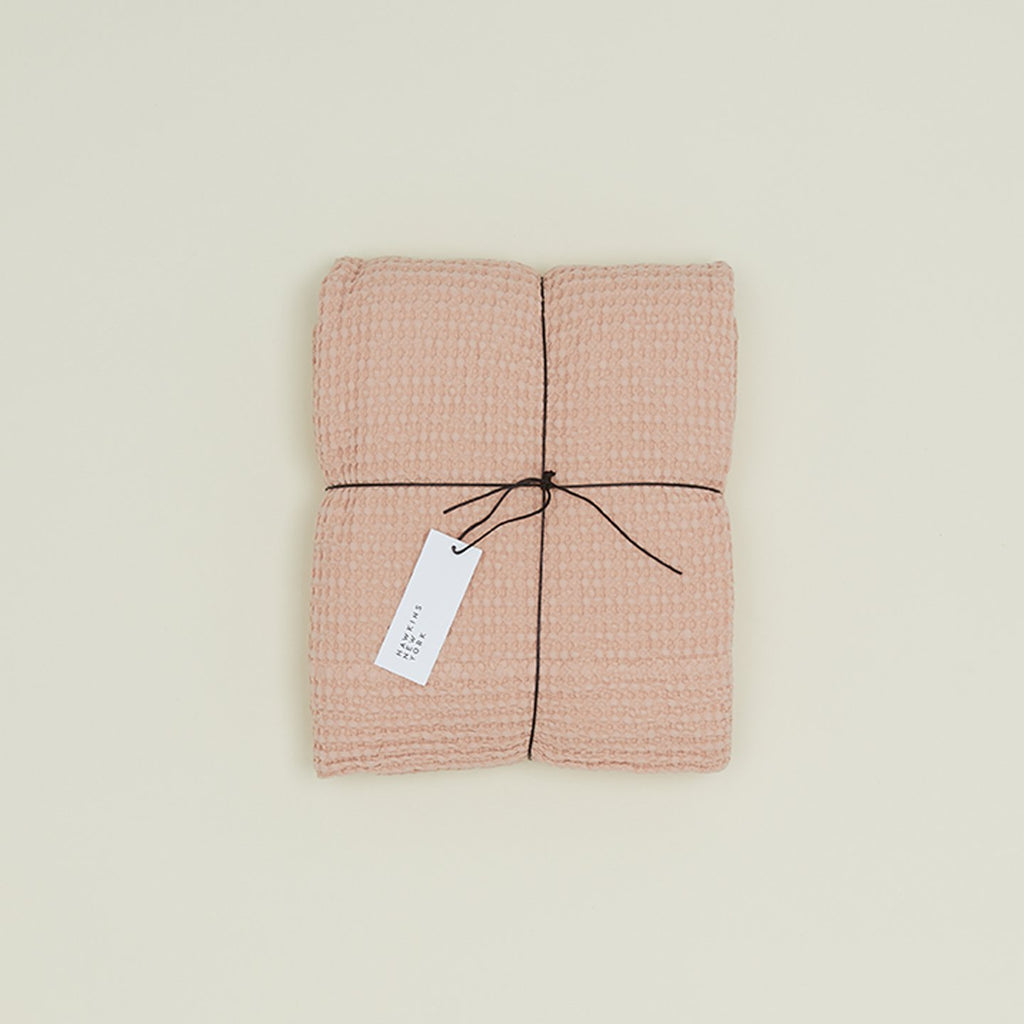 Hawkins New York Simple Waffle Towels - Bath Sheet, Blush