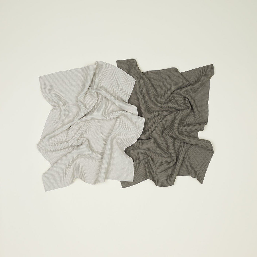 Hawkins New York Simple Waffle Towels - Grey - Washcloth