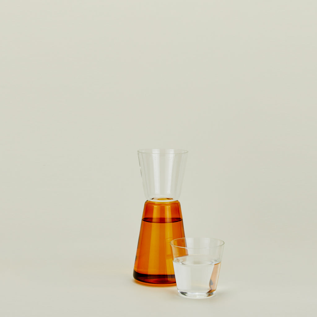 Handmade Glass Carafe and Cup (Pair), 'Cool Water