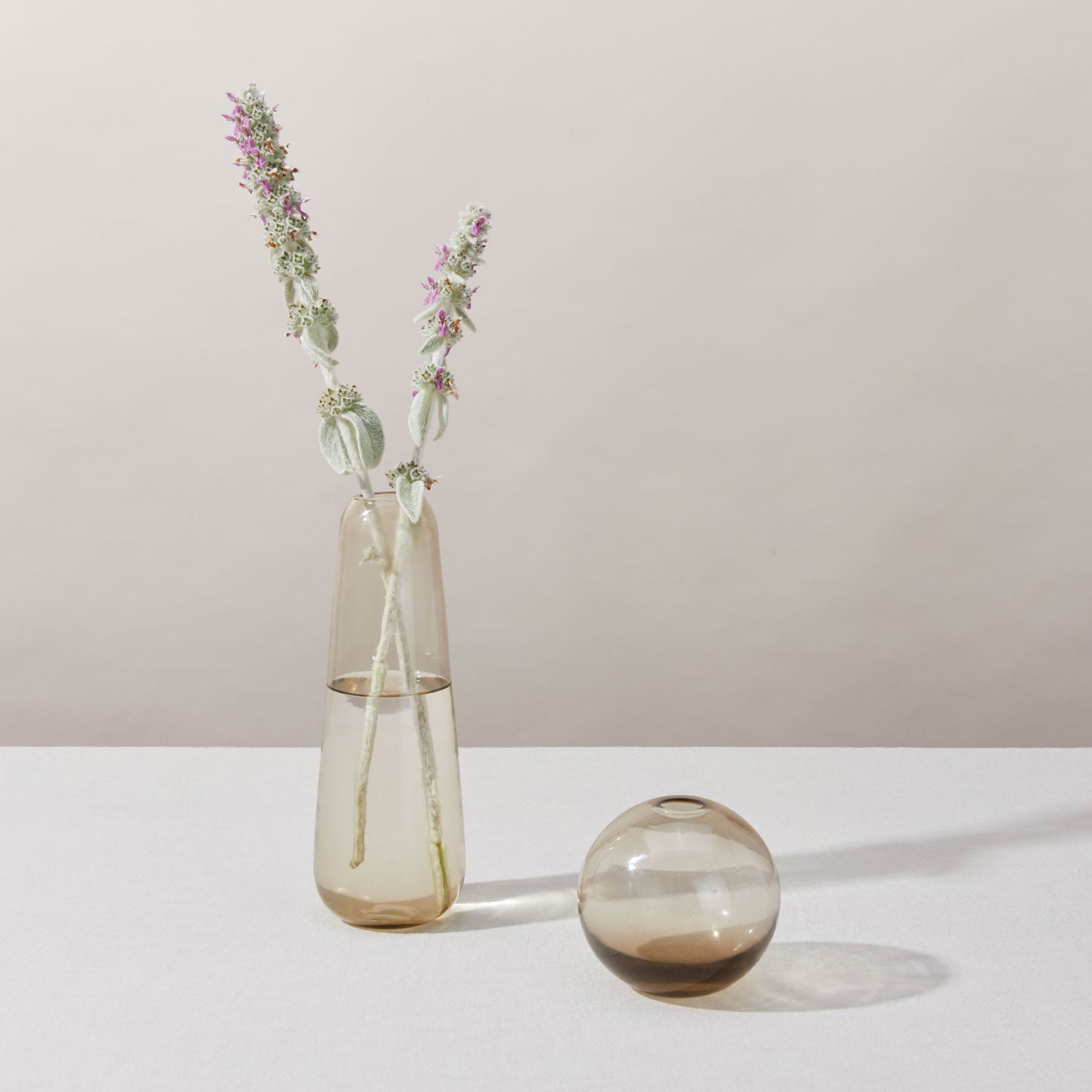 Aurora Slim Drop Vase - Smoke