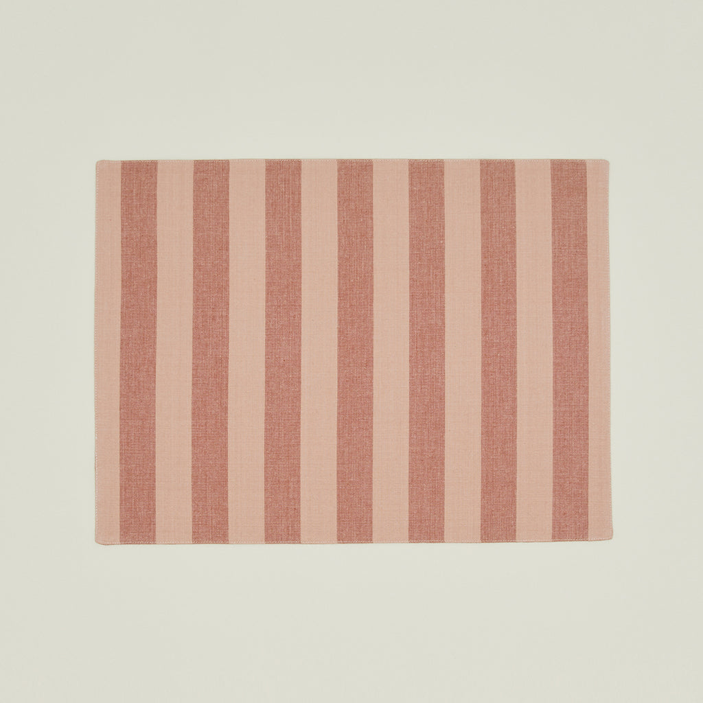 Essential Striped Placemat, Set of 4 - Blush/Terracotta – Hawkins New York