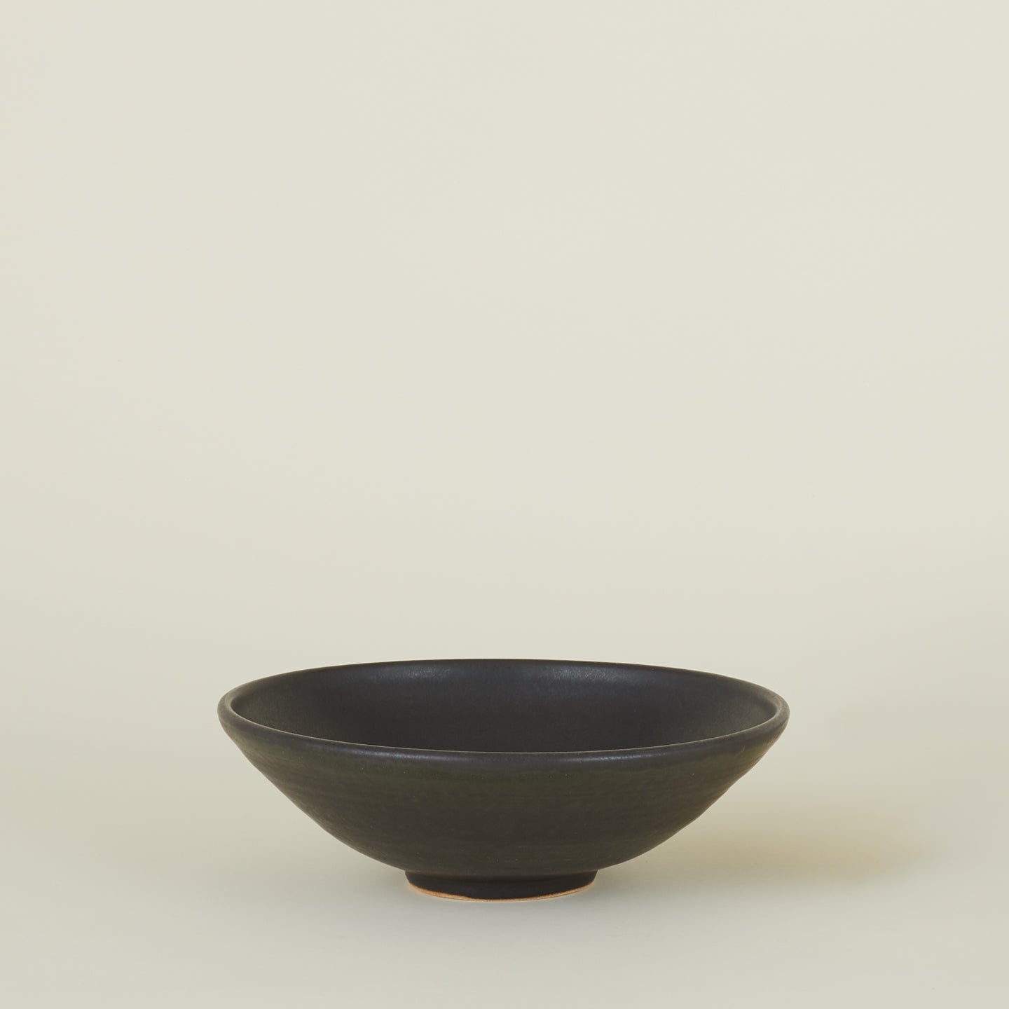 Stoneware Flared Bowl in Black.