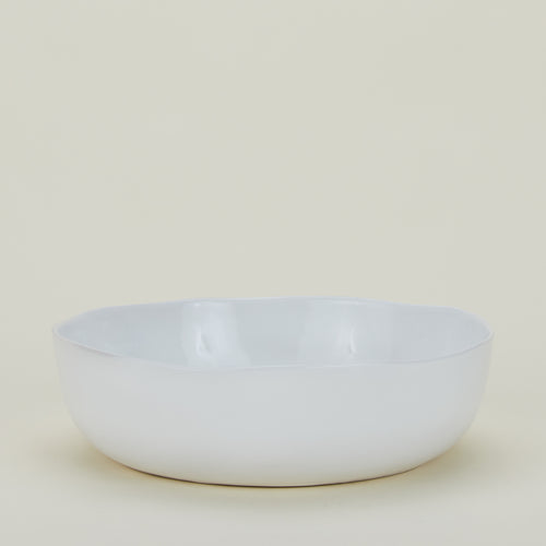 White Strata Serving Bowl in Large size.