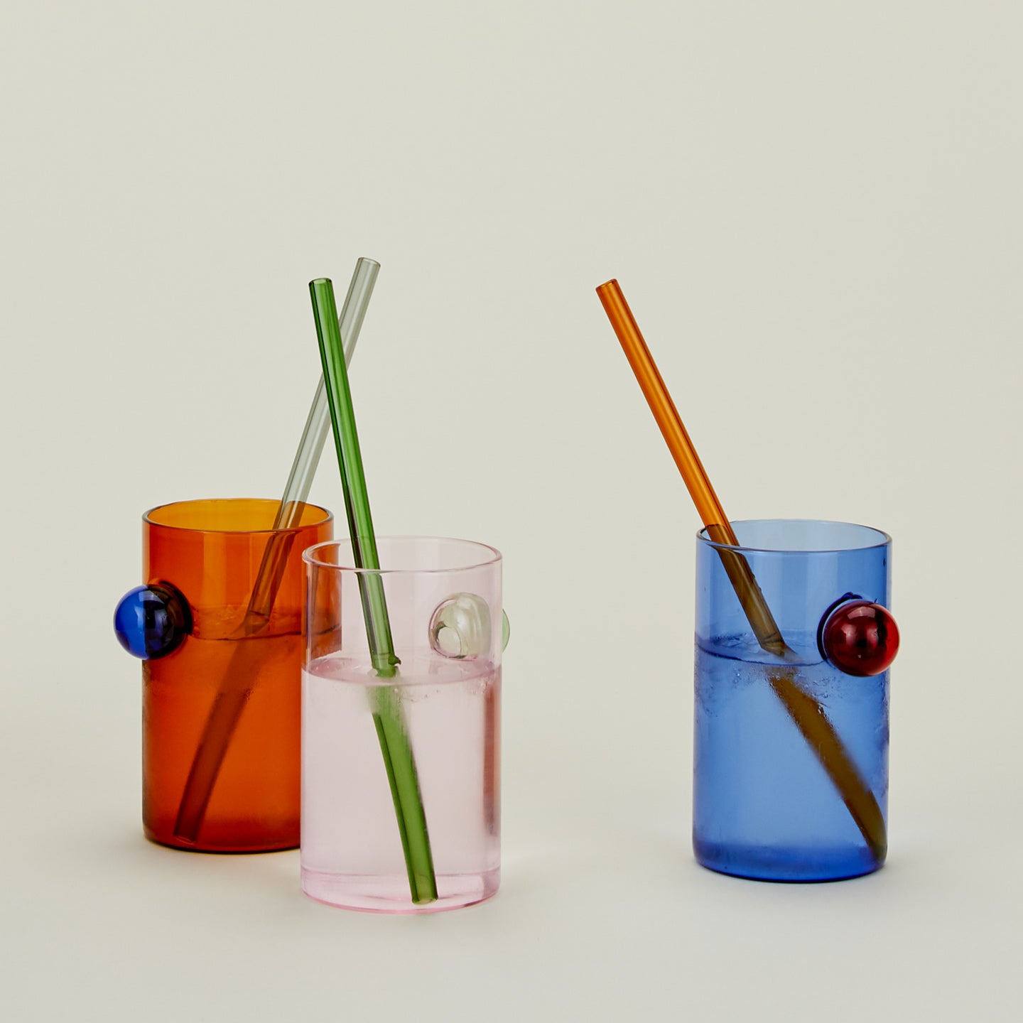 Group of Bubble Glasses in various colors.