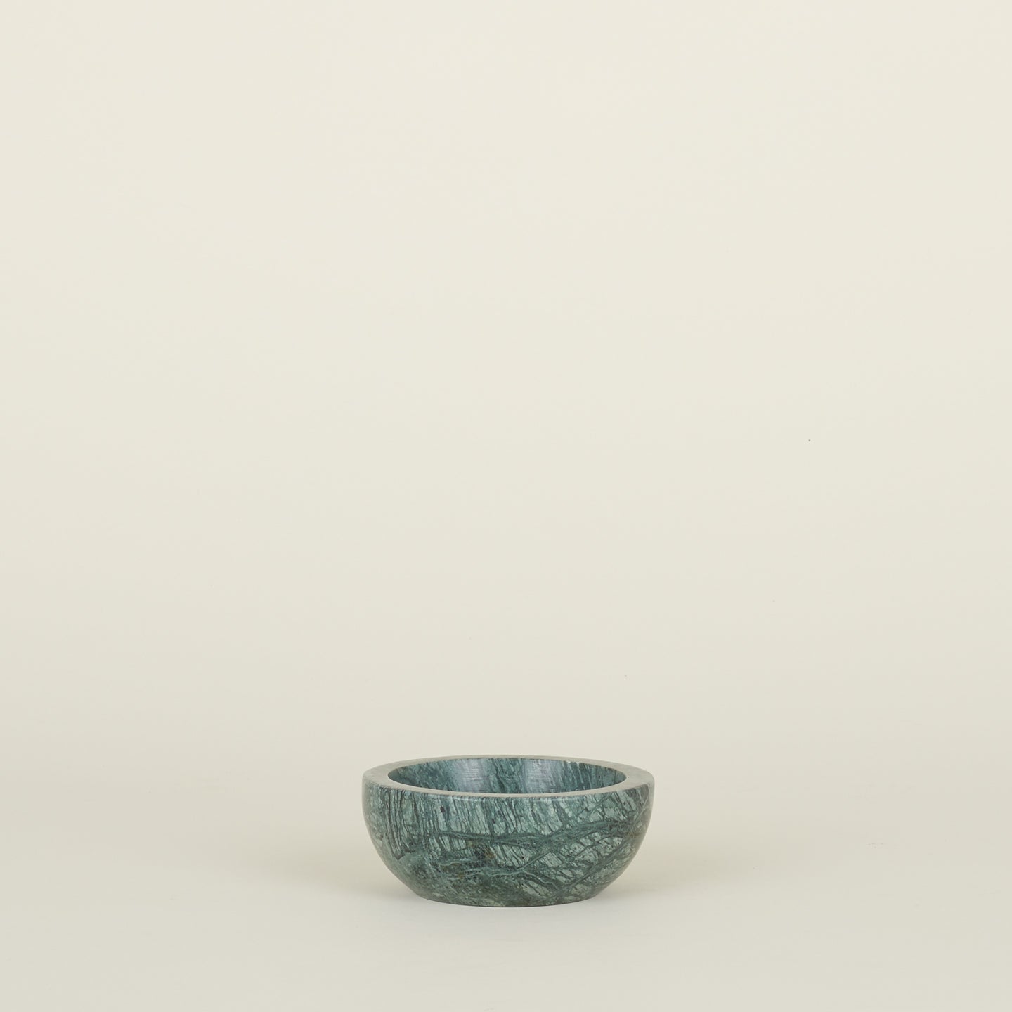 Small Simple Marble Bowl in Green.