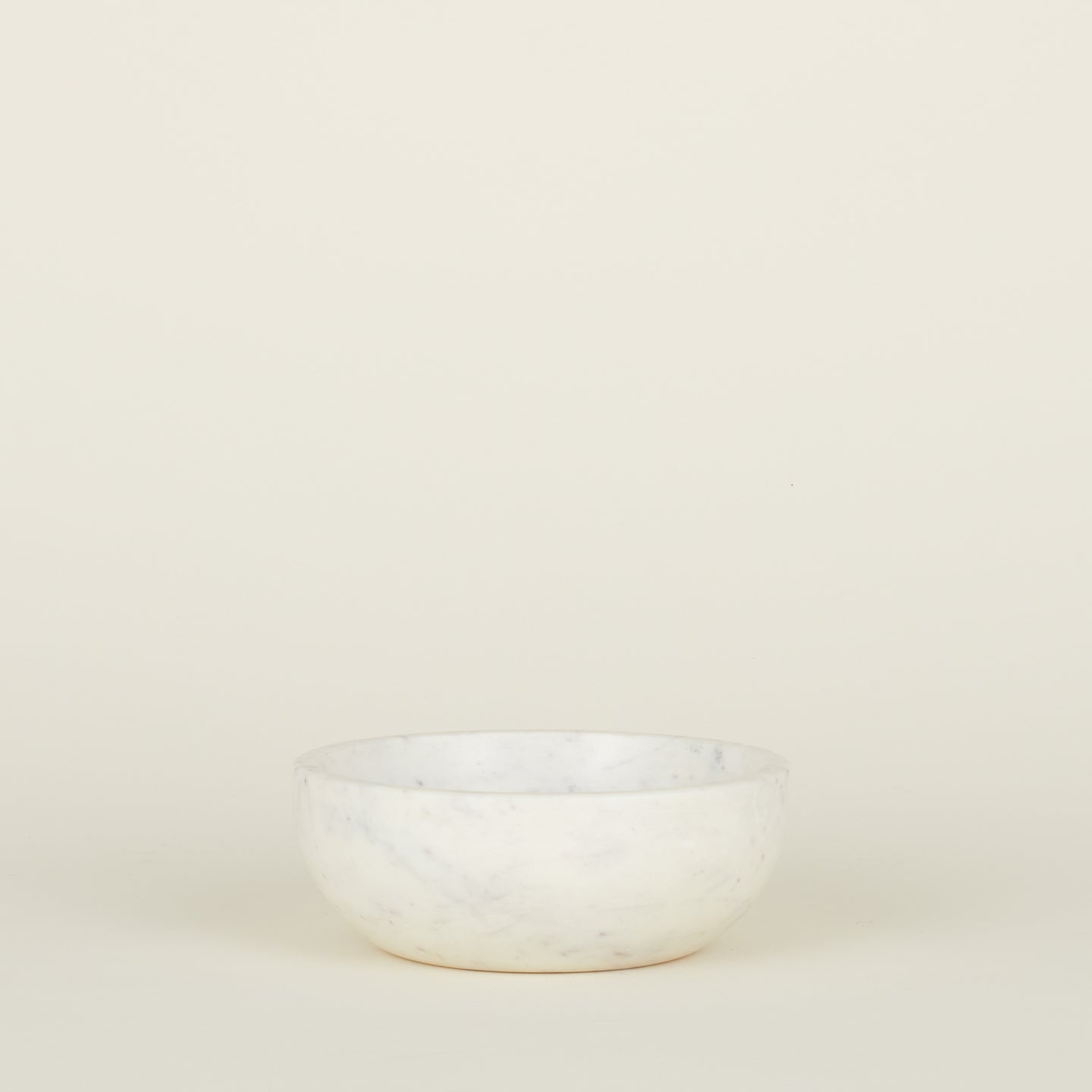 Large Simple Marble Bowl in White.