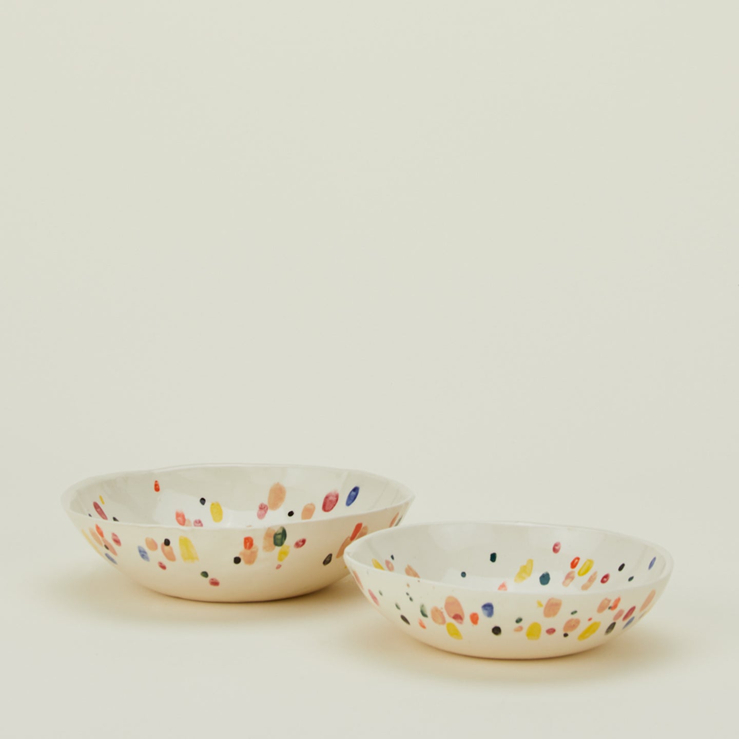 Small and large confetti bowl