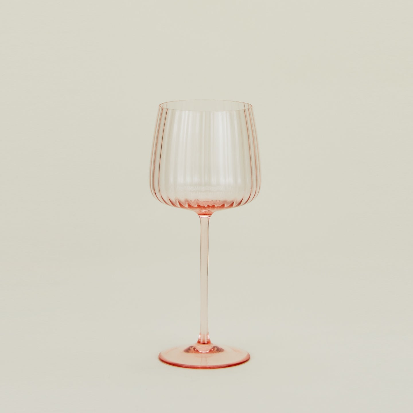 Ribbed Red Wine Glass.