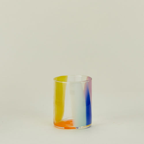 Blown glass multicolor tumbler