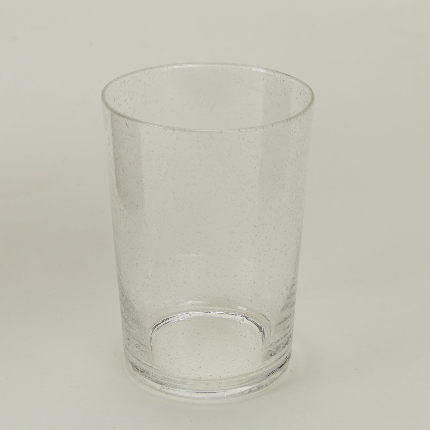 Close up of Glass Tumbler in Clear.