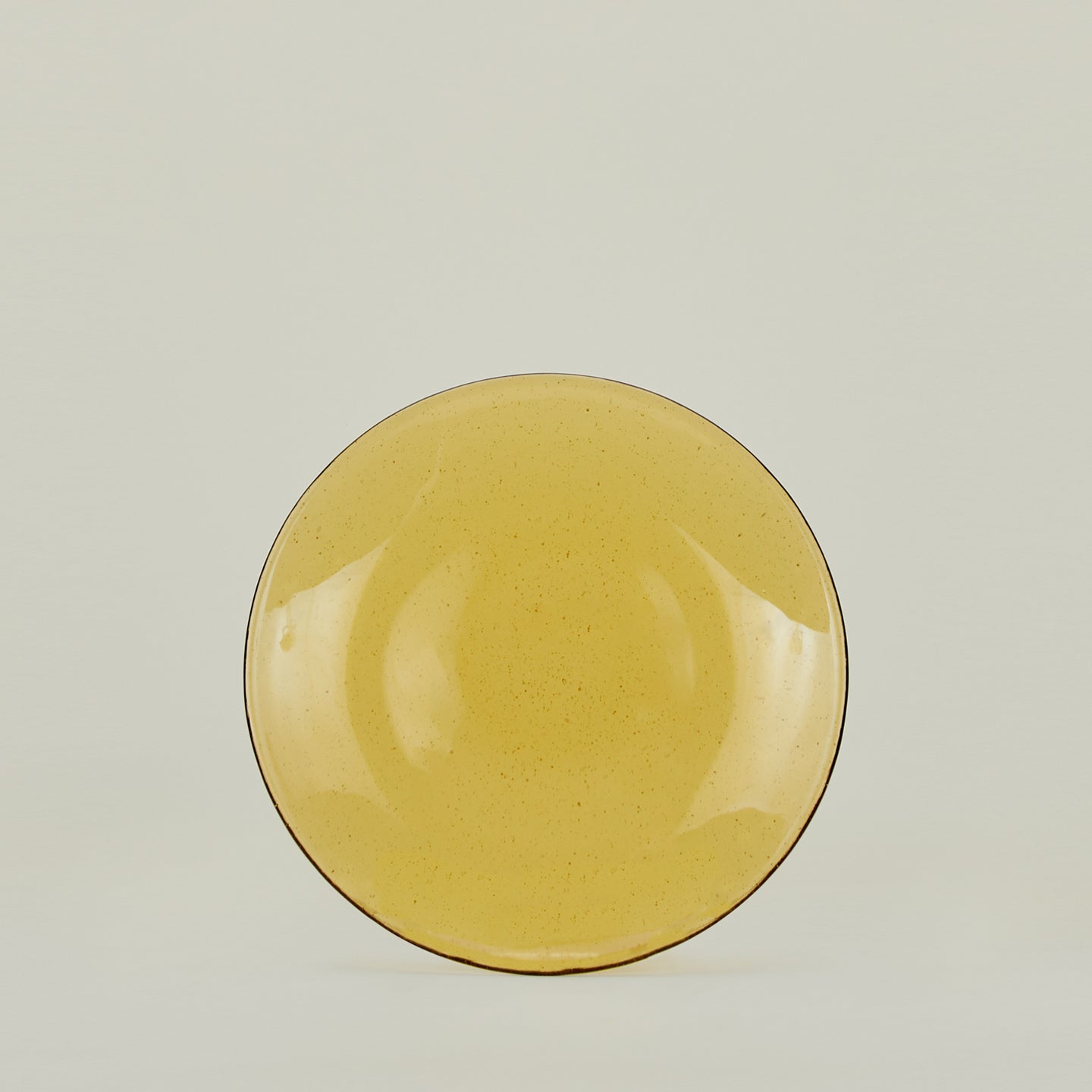 Glass Salad Plate in Amber.