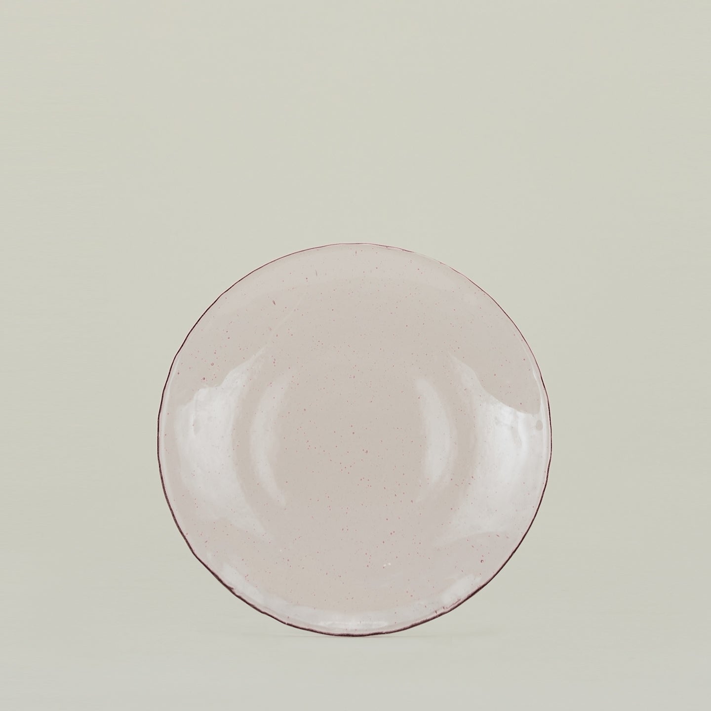 Glass Salad Plate in Blush.