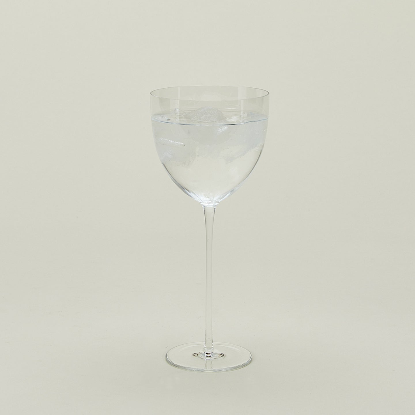 Crystalline water glass filled