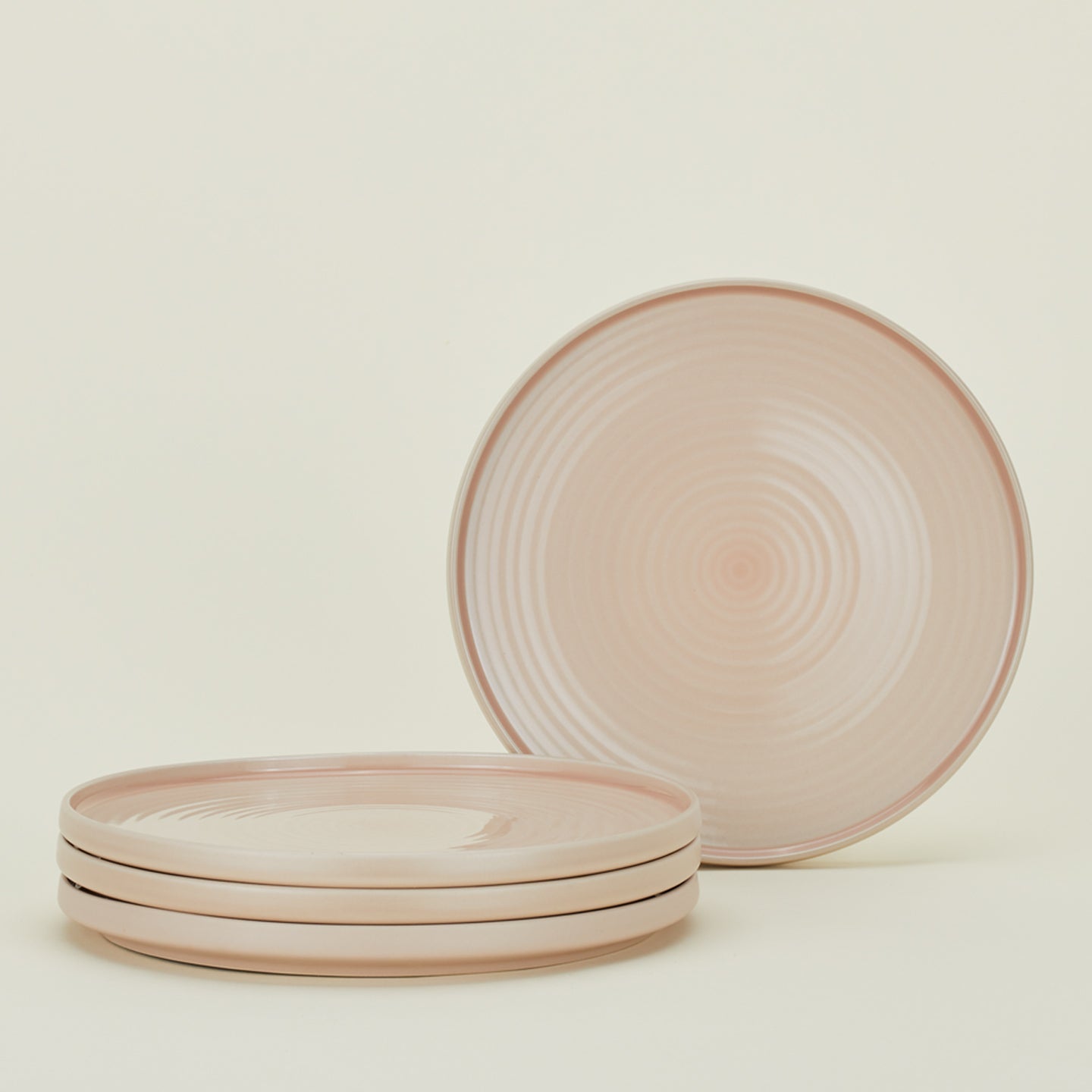 Four Essential Dinner Plates in Blush.