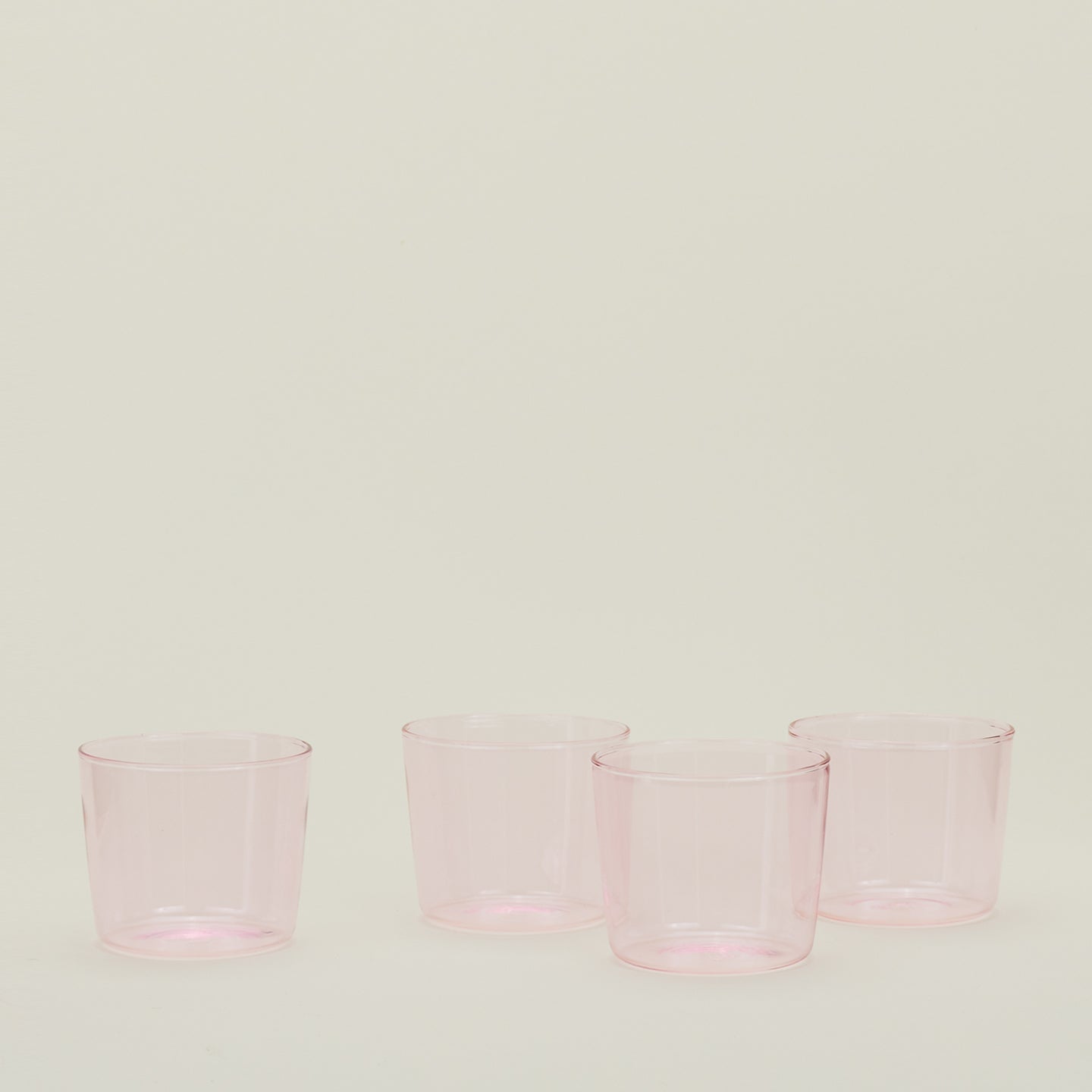 Four Small Essential Glasses in Blush.