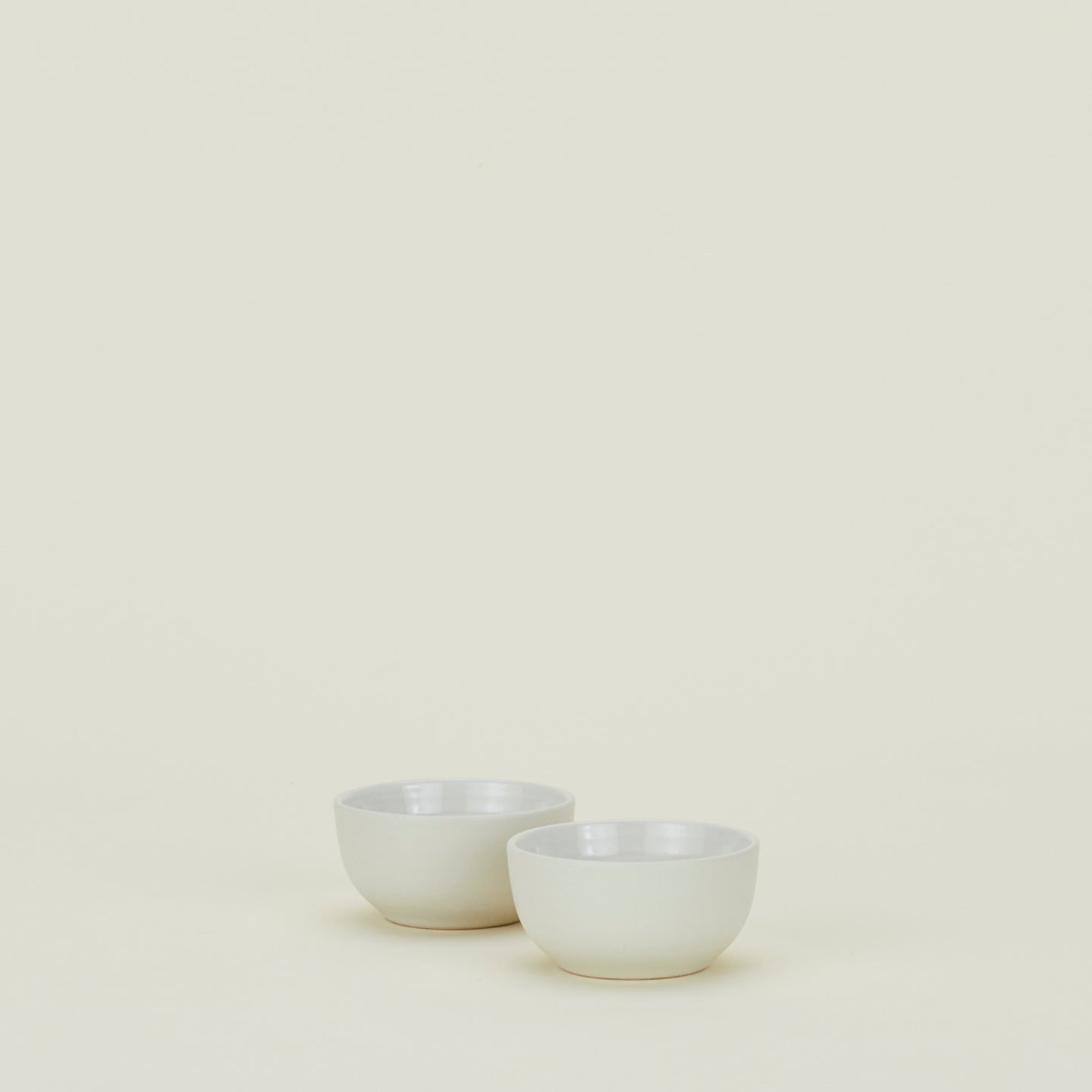 Two Essential Extra Small Bowls in Bone.