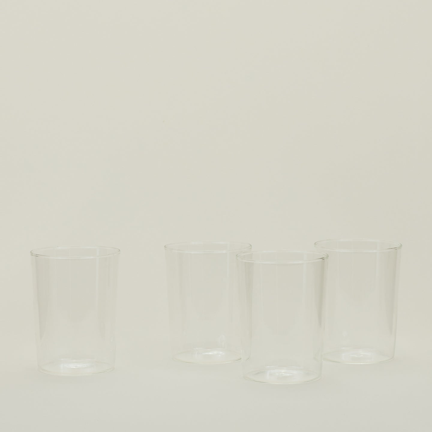 Four Large Essential Glasses in Clear.