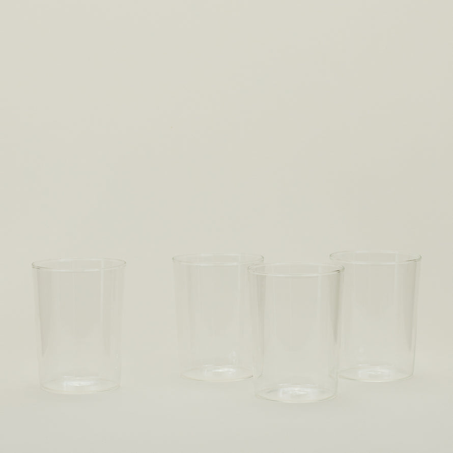 Four Large Essential Glasses in Clear.