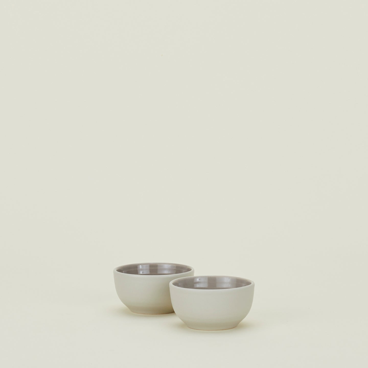 Two Essential Extra Small Bowls in Light Grey.