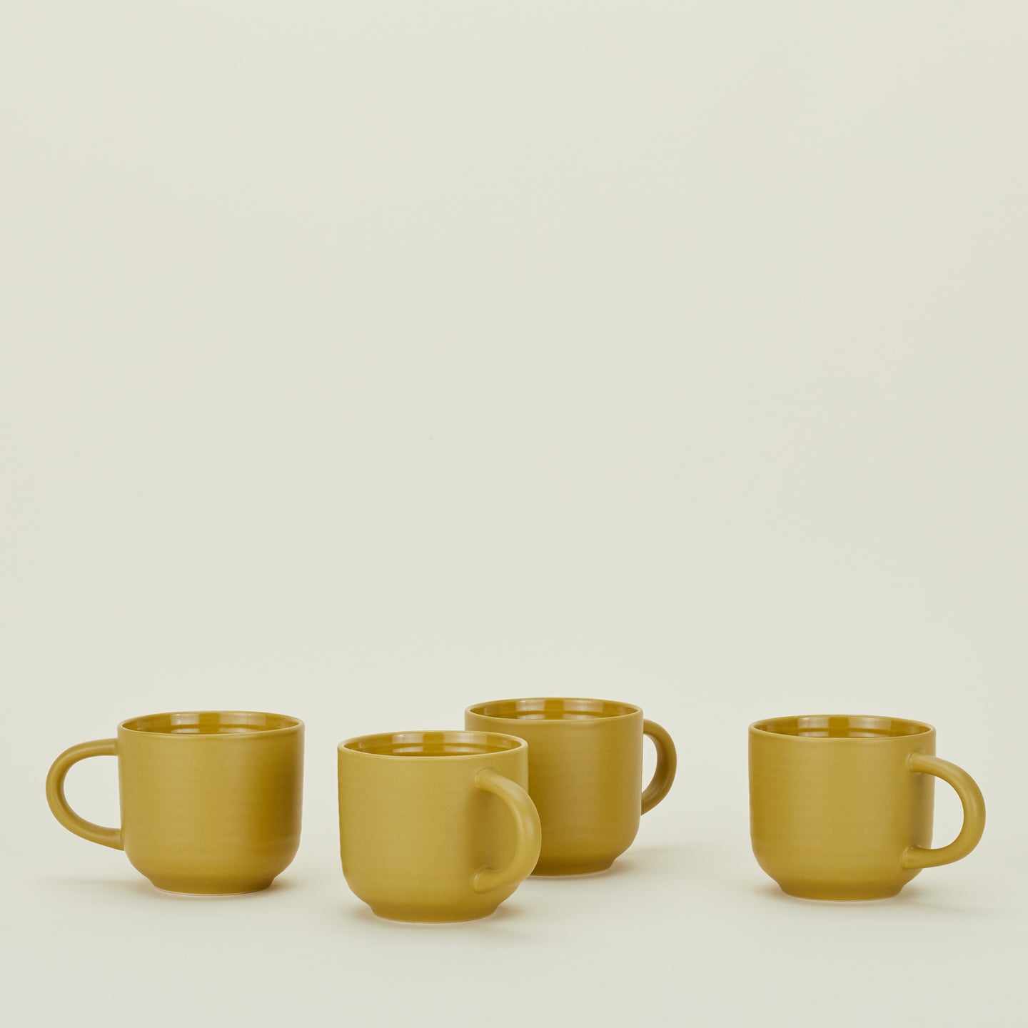 Four Essential Mugs in Mustard.