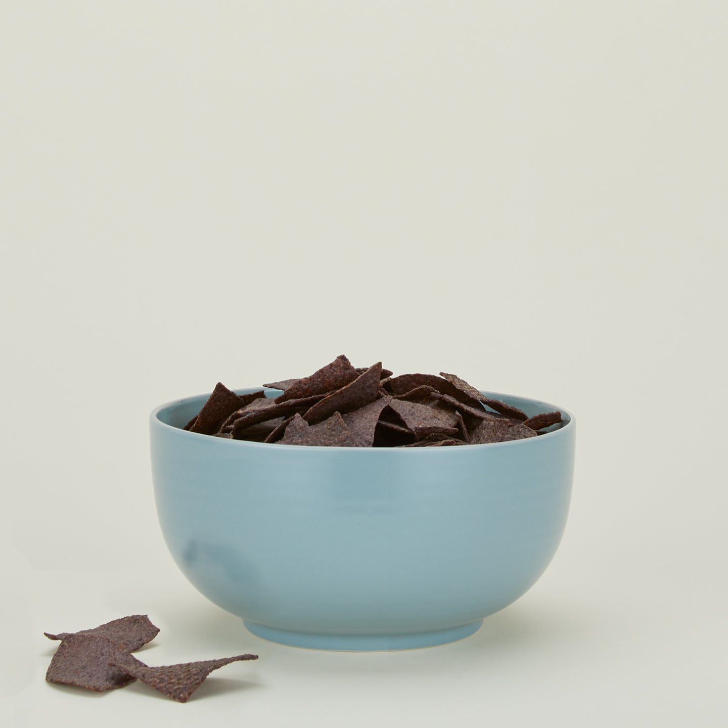 Essential Serving Bowl in Sky with tortilla chips.