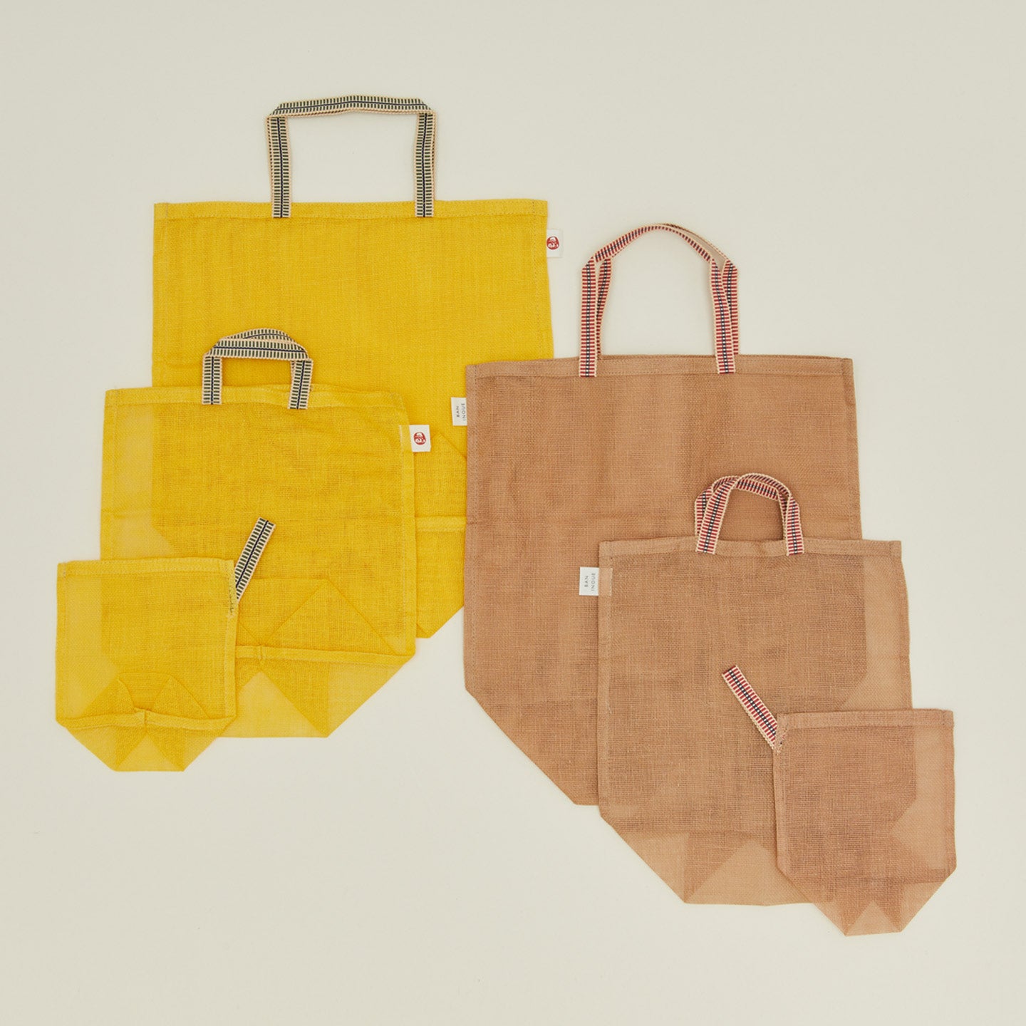 Fort + Field eco produce bags in yellow and tan