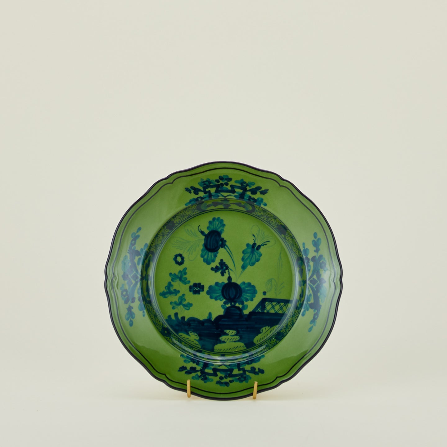 Ginori dessert plate in malachite