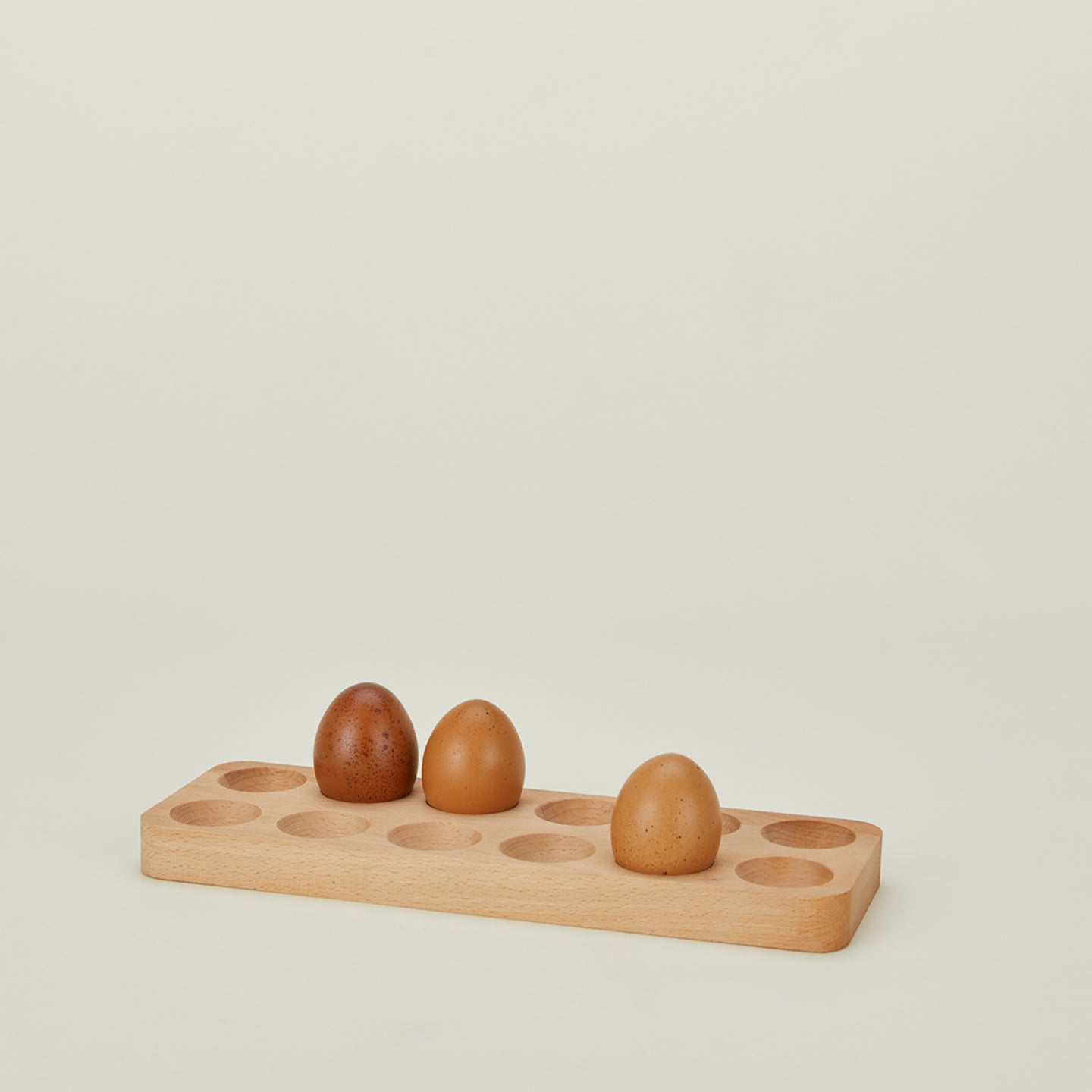 Wooden egg holder in dozen size