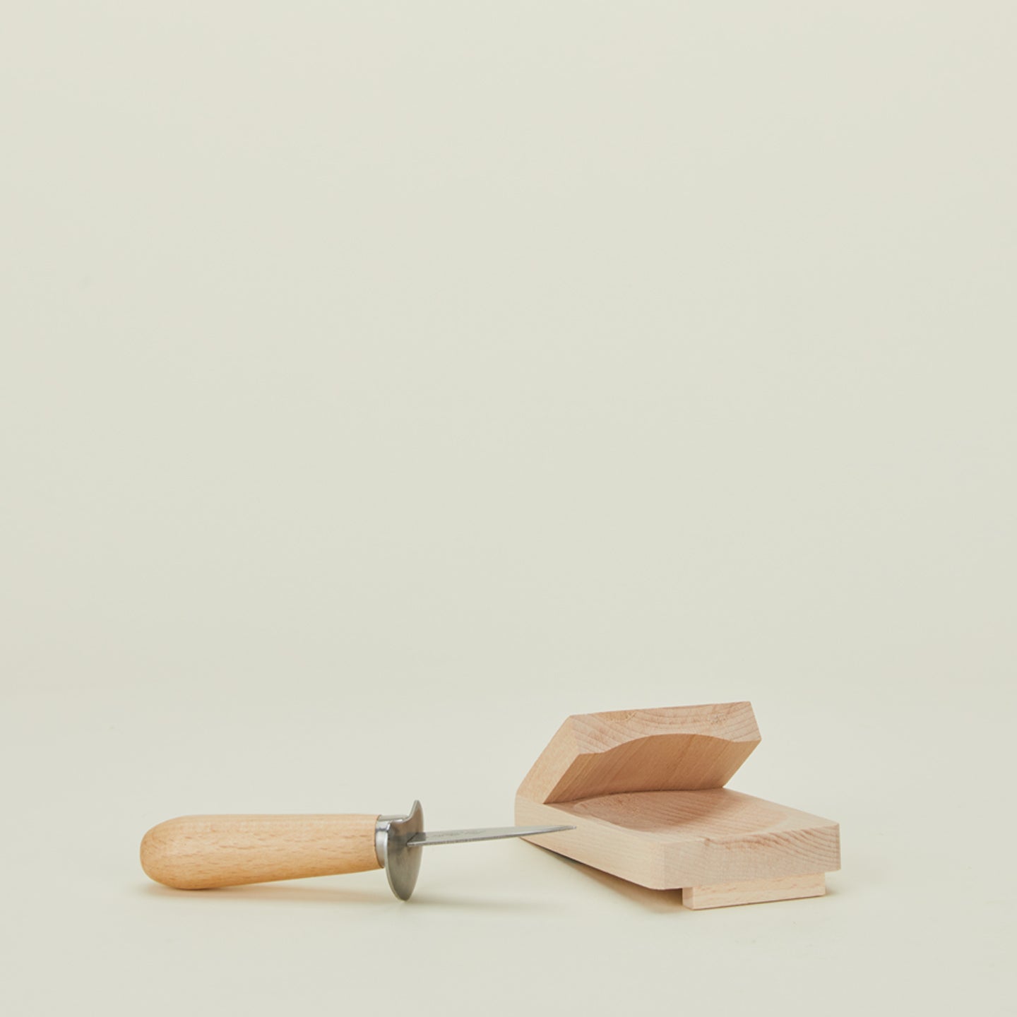 Wooden oyster knife 