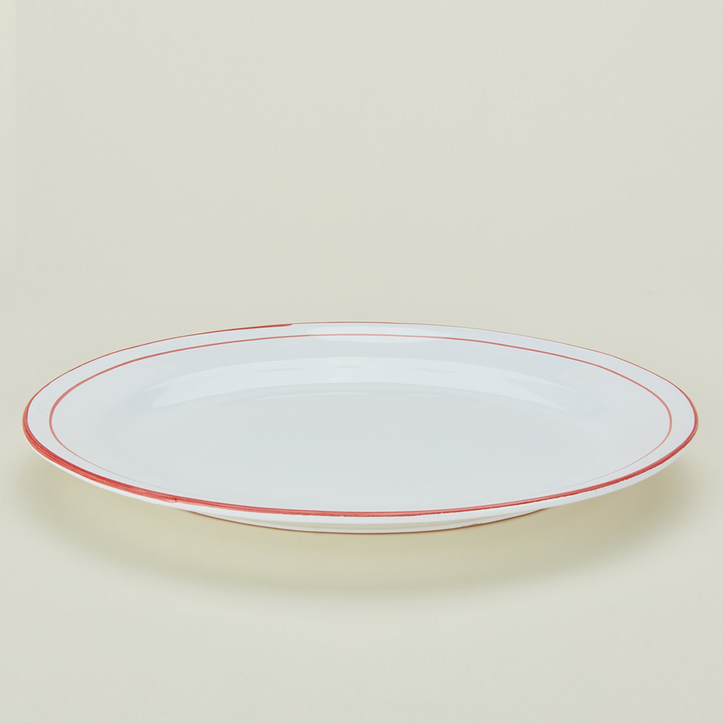 Large rimmed oval platter