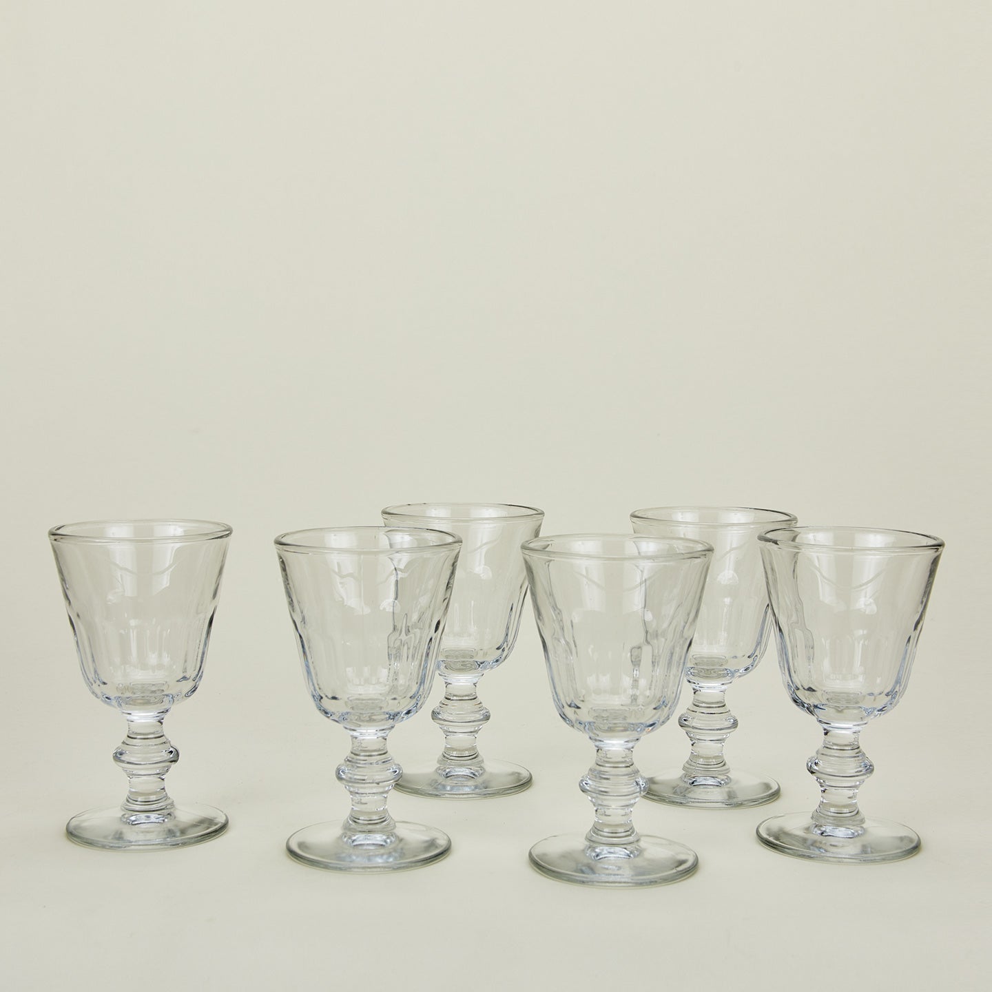 Six Perigord water glasses.