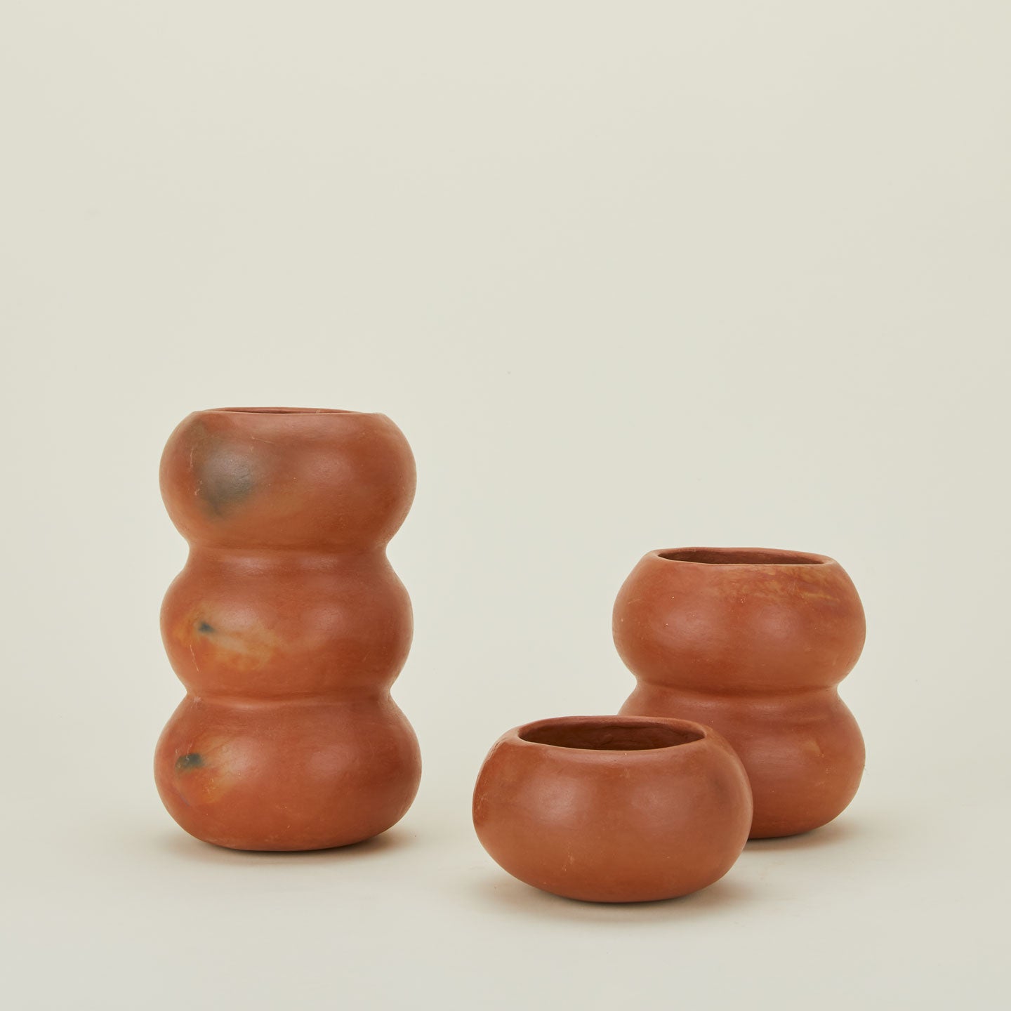 Chinautla terracotta objects in three sizes.