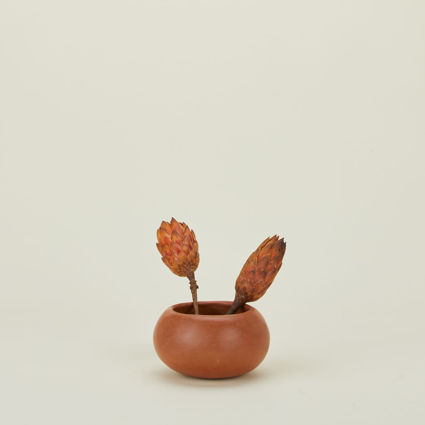 Small Chinautla terracotta object with florals.