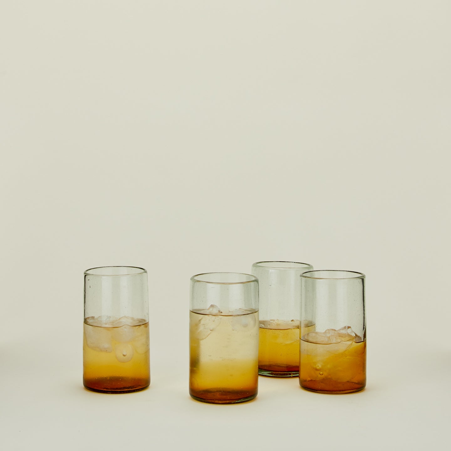 Set of four Sofia ombre glasses in large with cocktail.