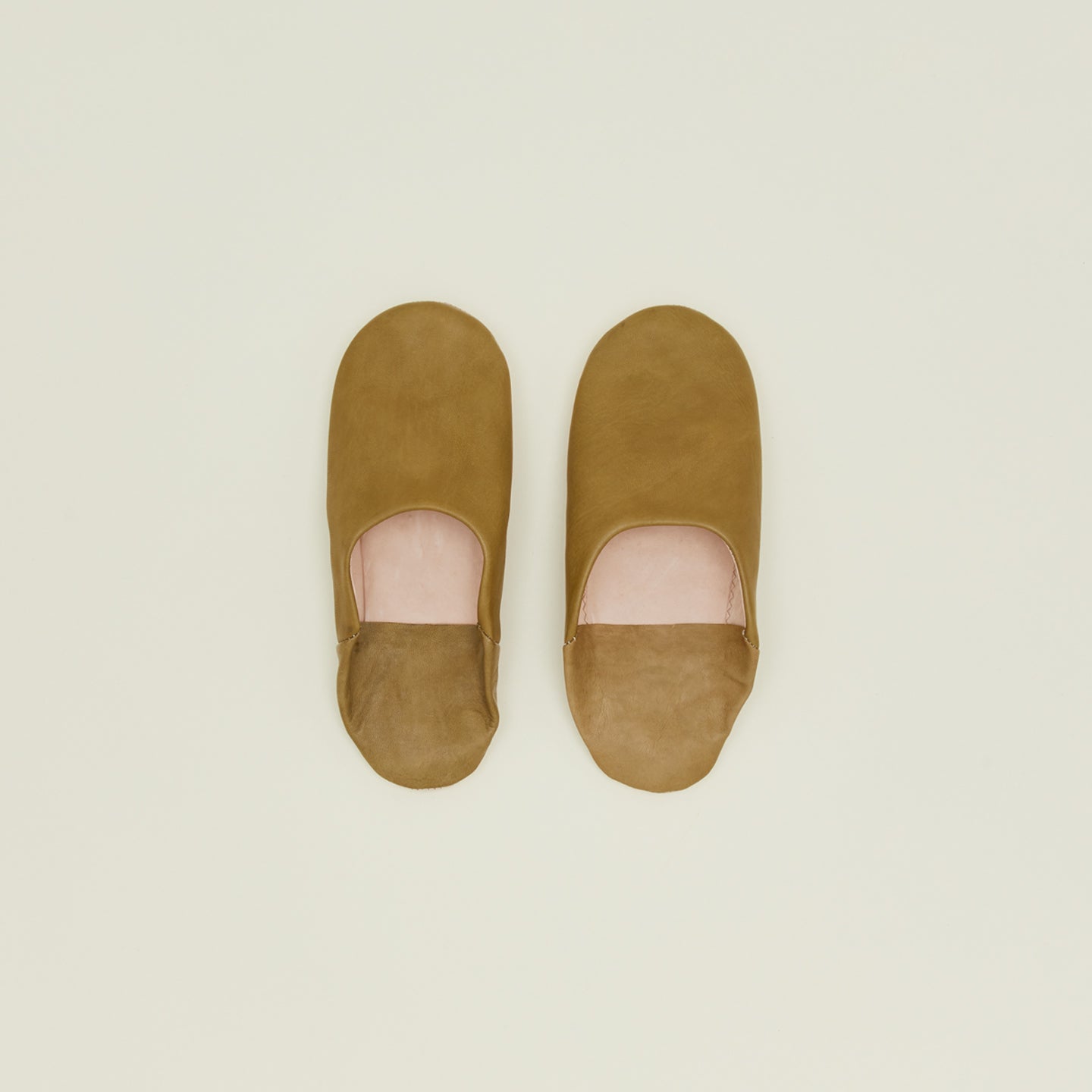 Handmade Leather Slippers Olive Large