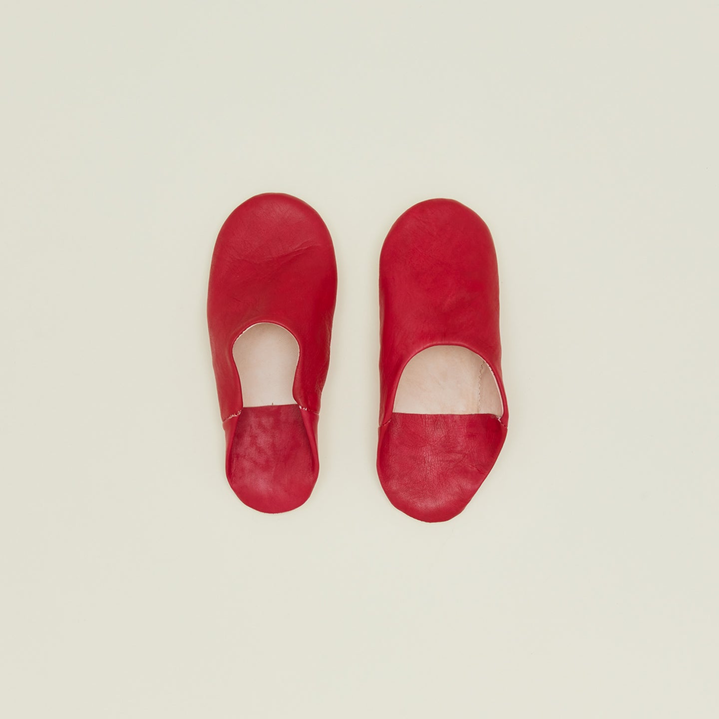 Handmade Leather Slippers Red Large