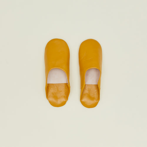 Pro Handmade leather slippers in yellow