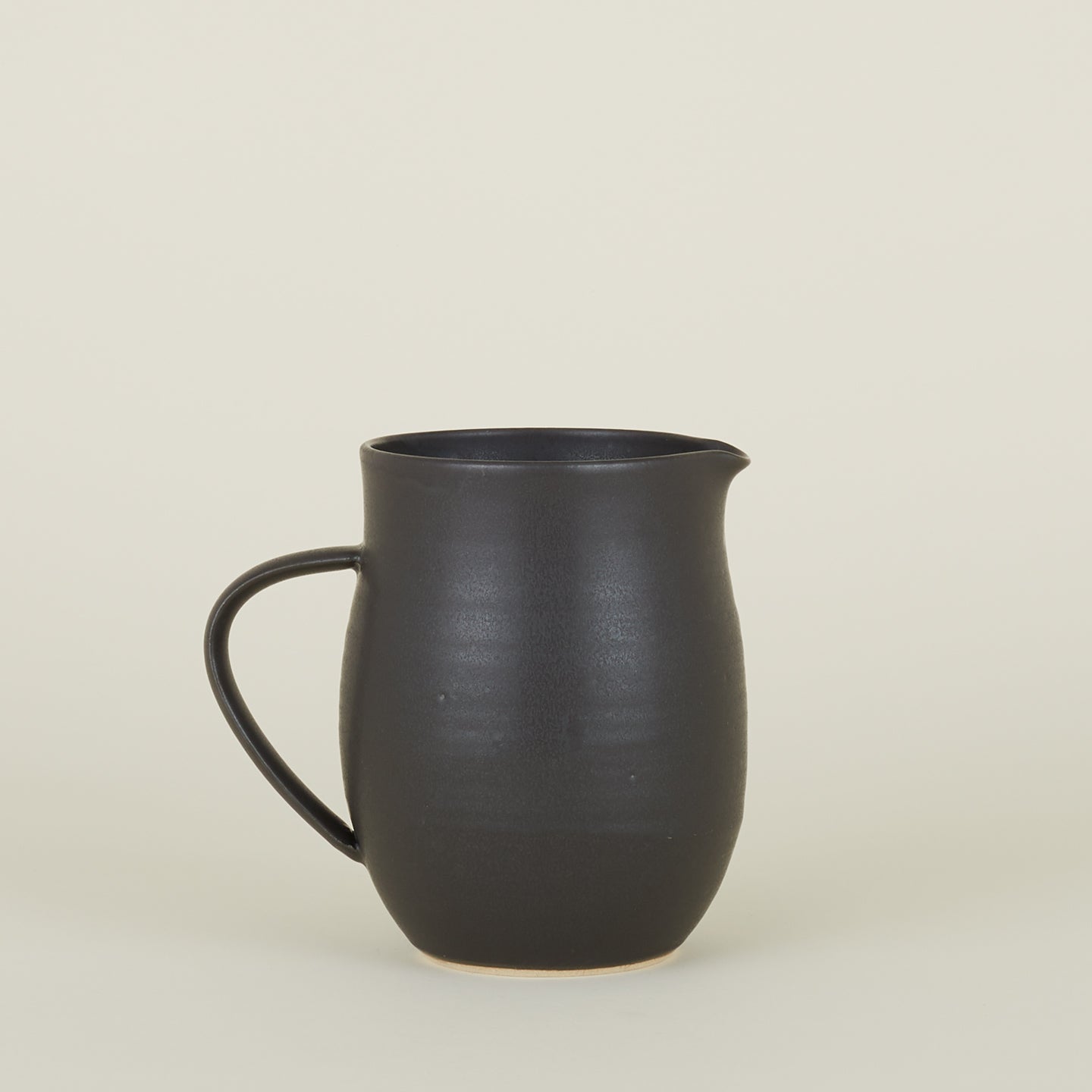 Stoneware Pitcher in Black.