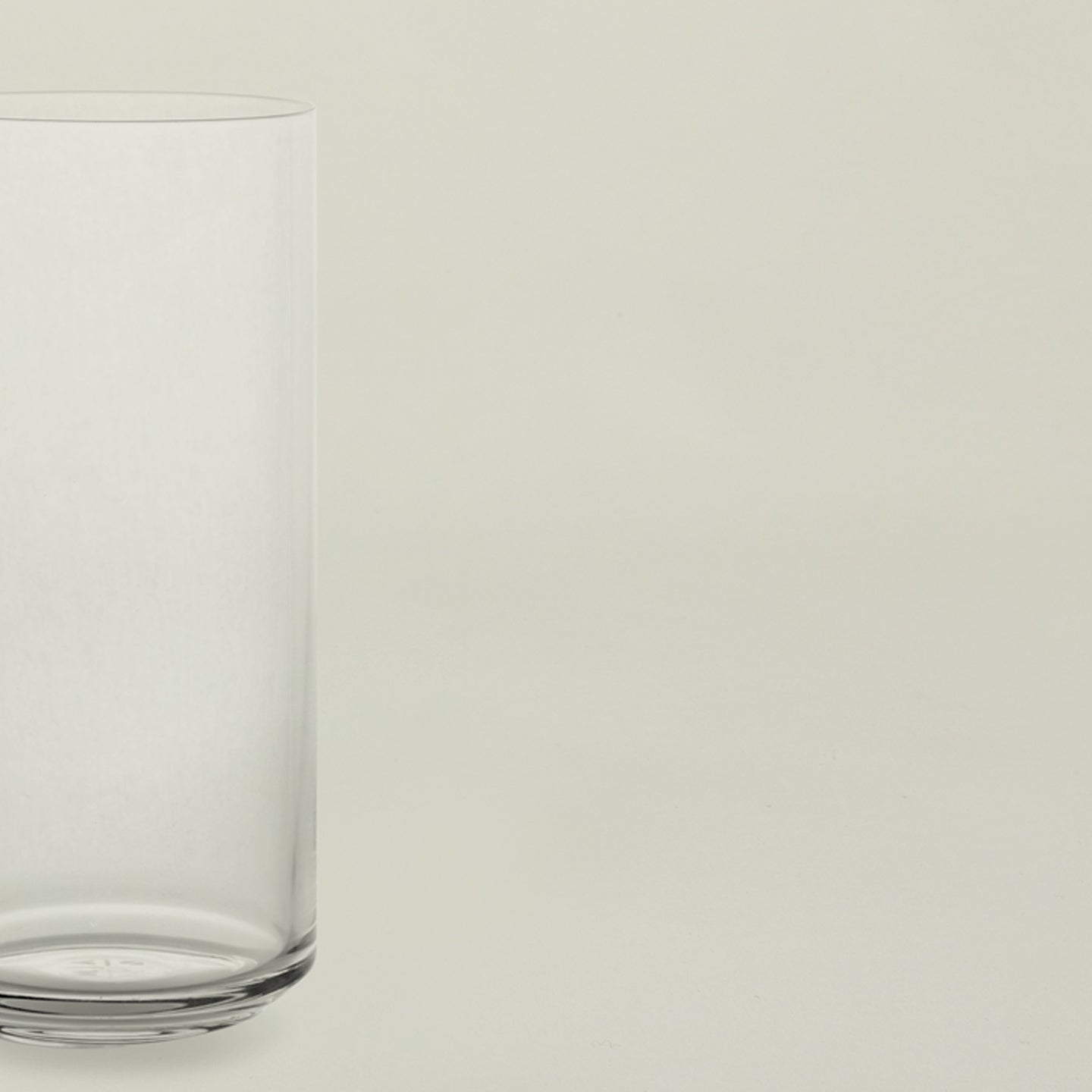 Detail view of tall simple glassware