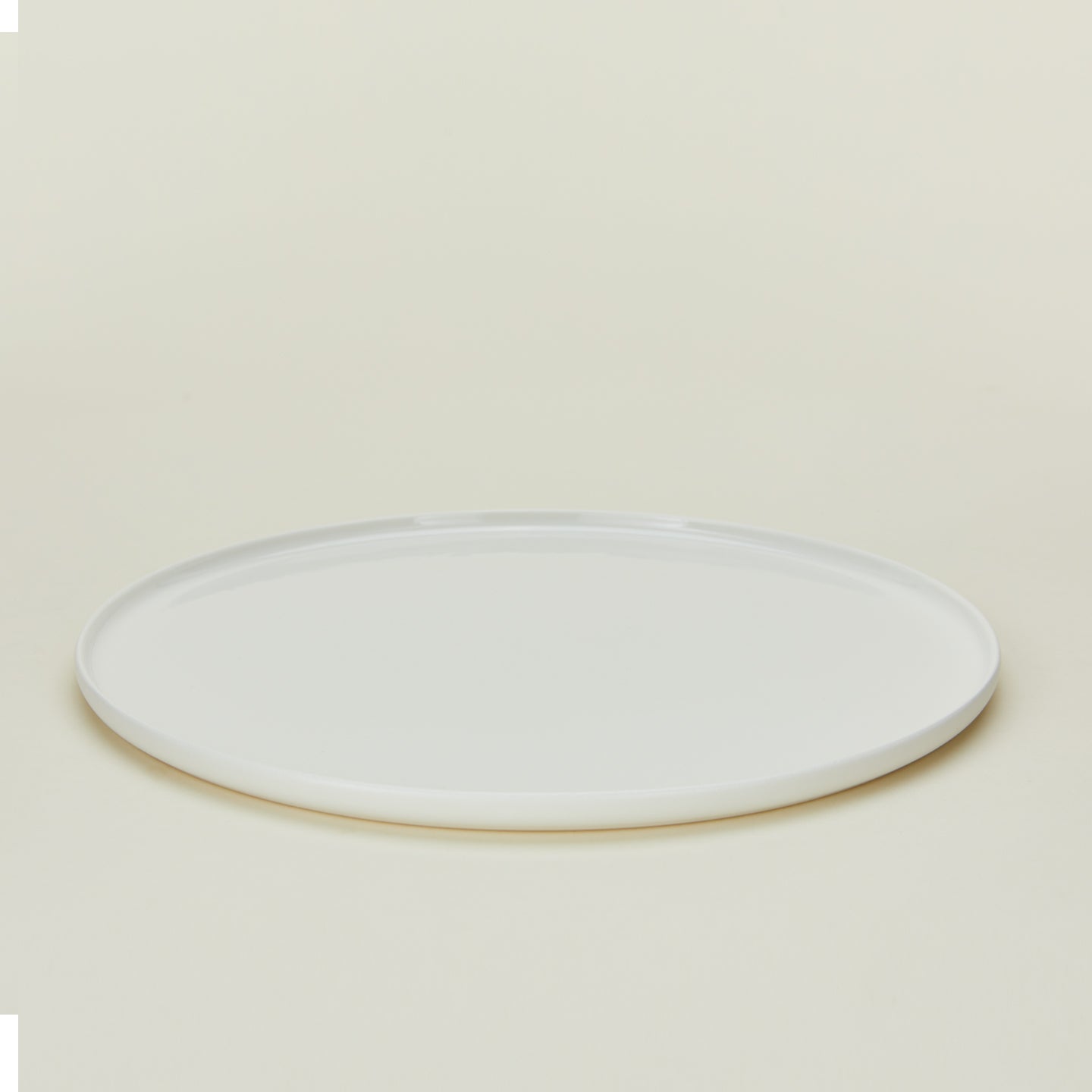 Simple porcelain salad plate in white