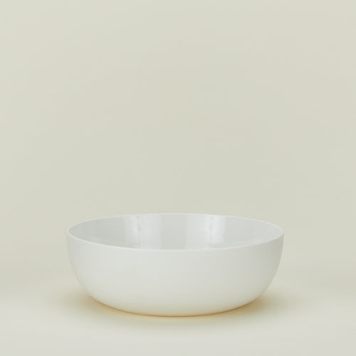 Simple porcelain serving bowl in white