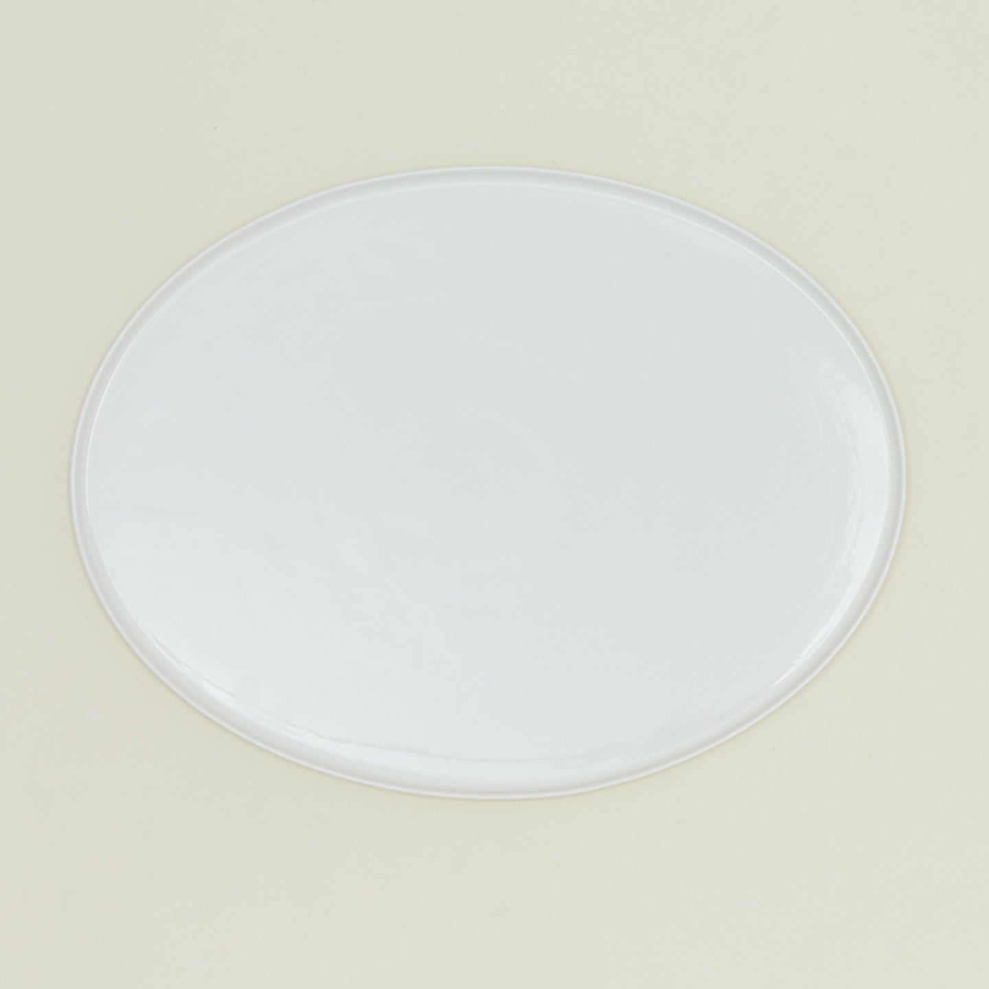 Simple porcelain serving platter in white