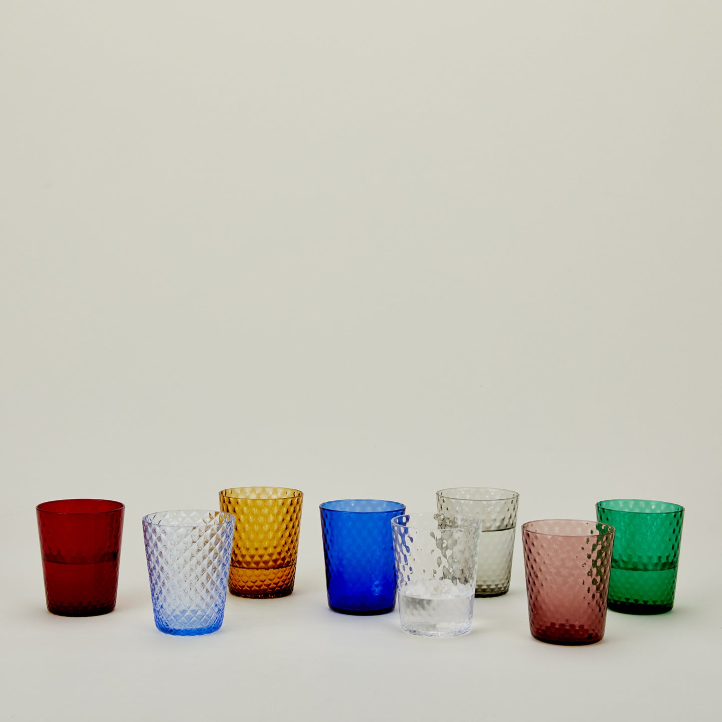 Veneziano Tumblers in various colors.