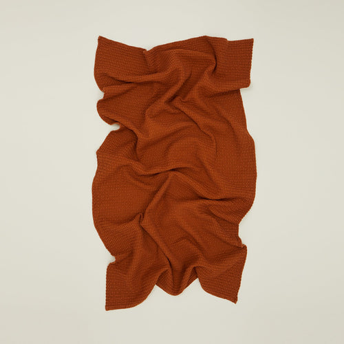 Simple Waffle Towel - Terracotta