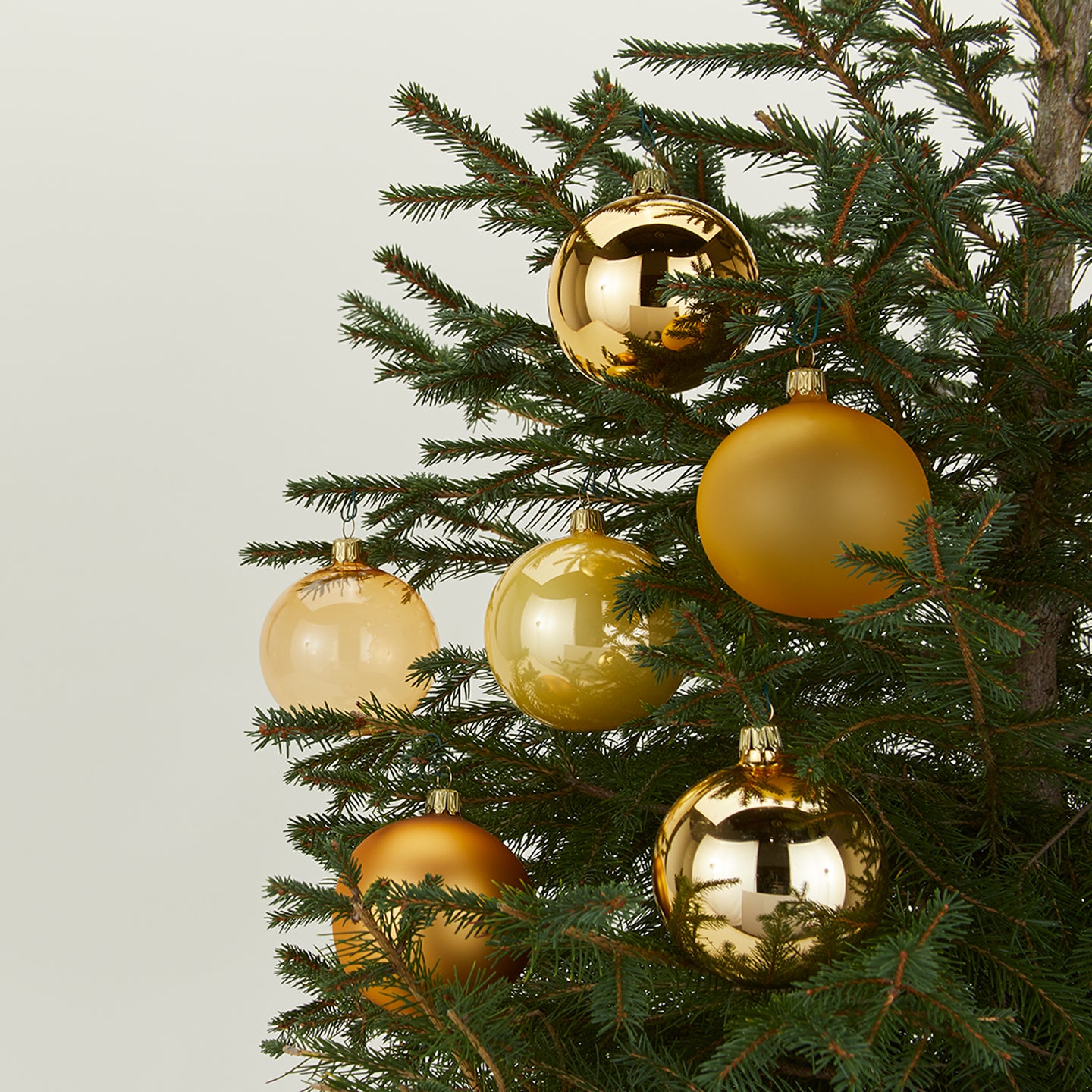 Small Glass Ornament Set - Gold