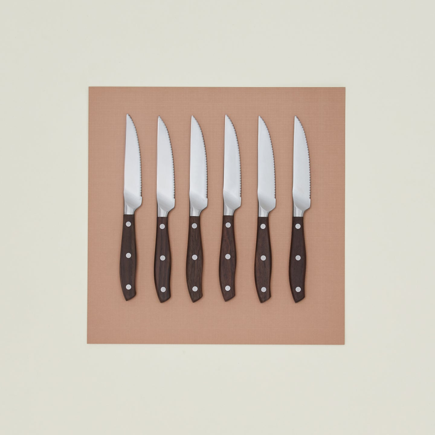#1100USS - ROSEWOOD HANDLED STEAK KNIVES (6)