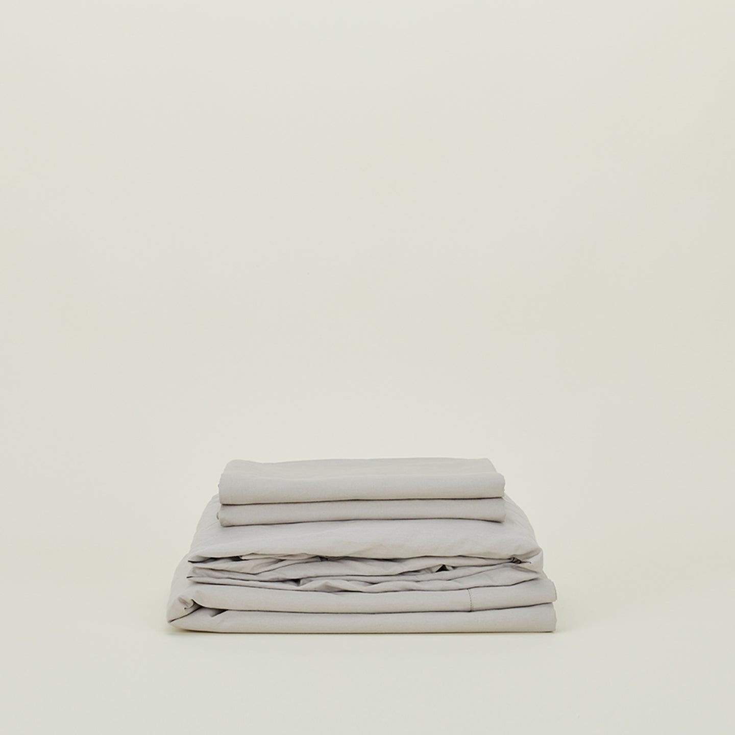 Essential Percale Sheet Set - Light Grey