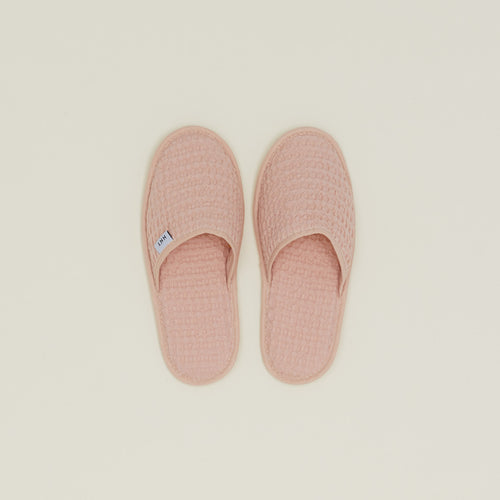 Simple Waffle Slippers - Blush