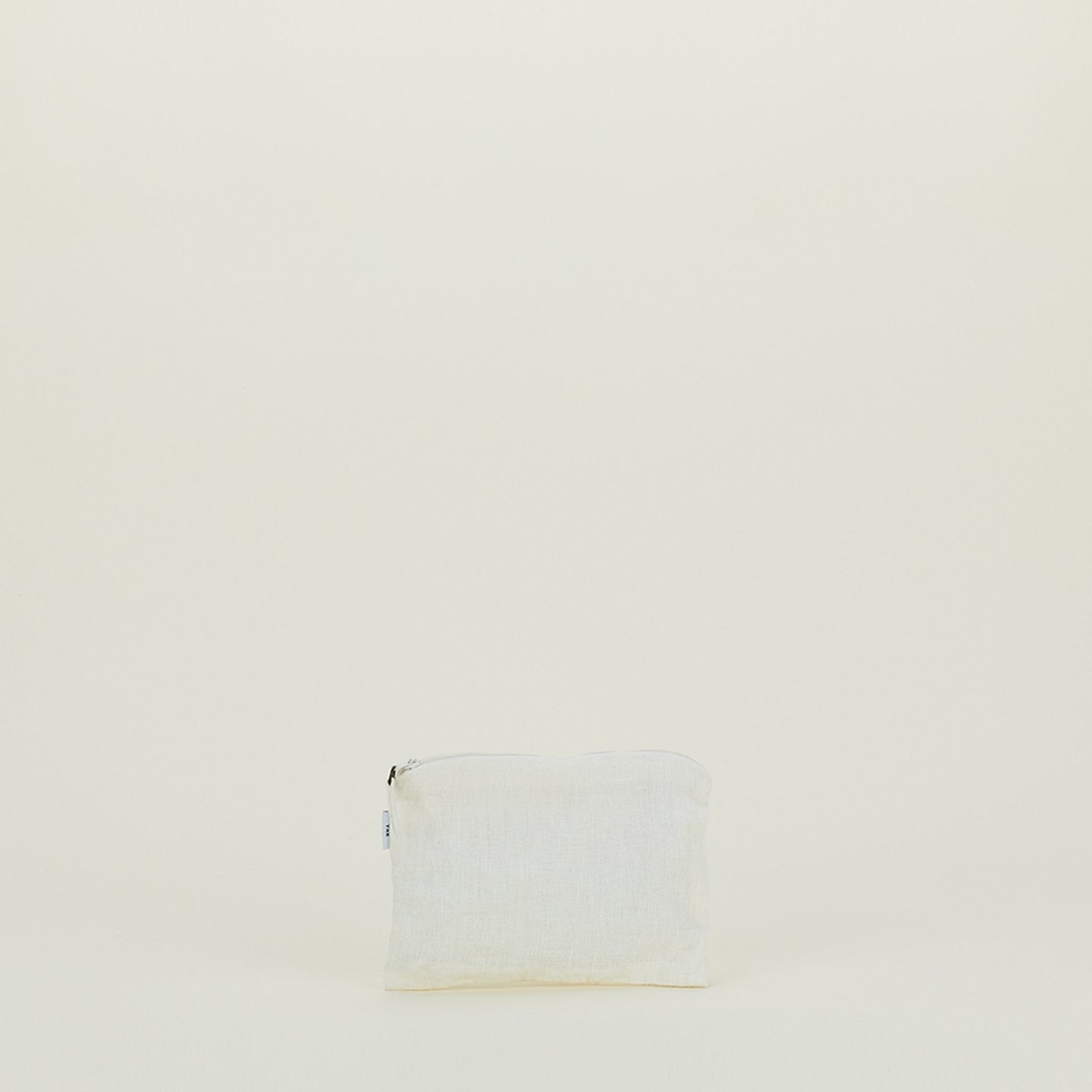 White Linen Pochette, Natural deals Cosmetic Bag, Makeup Bag with Zipper, Linen Pouch.